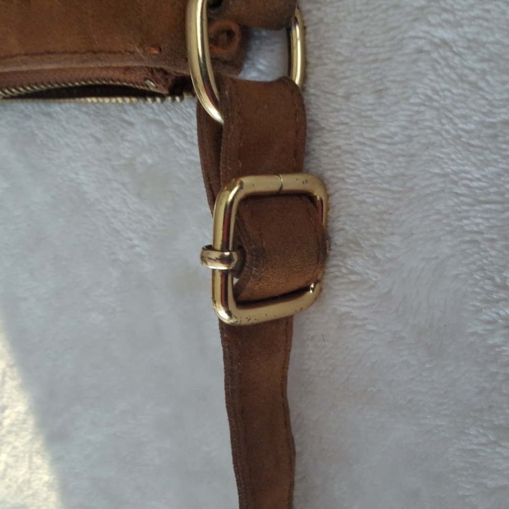 Old Navy Brown Fringe Long Handle Zipper Purse - Picture 8 of 9